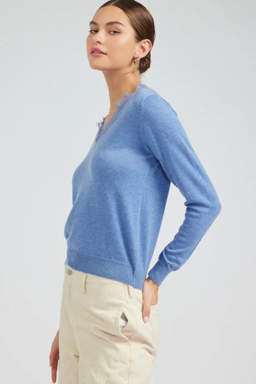Lace Detail Sweater Top