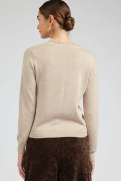 Lace Detail Sweater Top