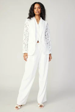 Lace Single Breasted Blazer