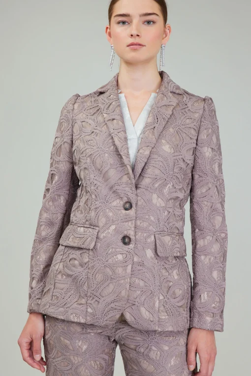 Lace Single Breasted Blazer