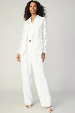 Lace Single Breasted Blazer