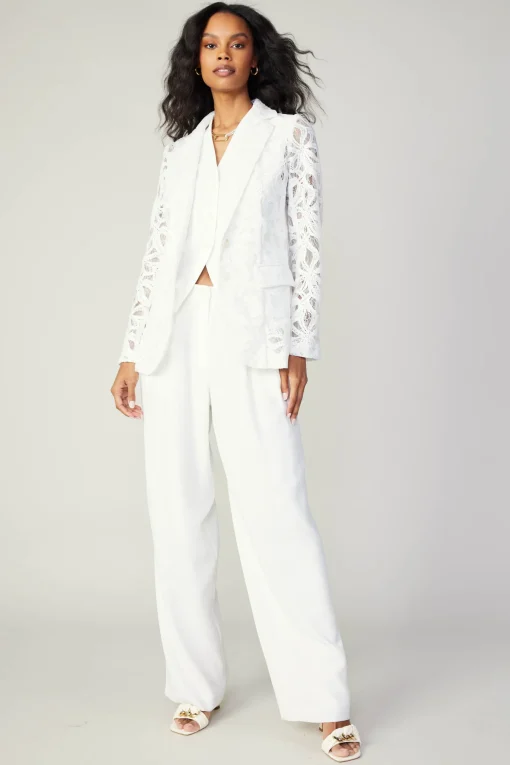 Lace Single Breasted Blazer