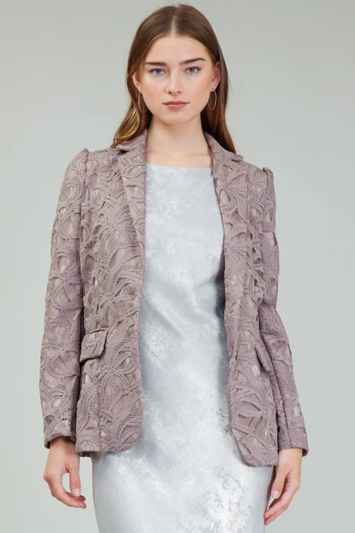 Lace Single Breasted Blazer