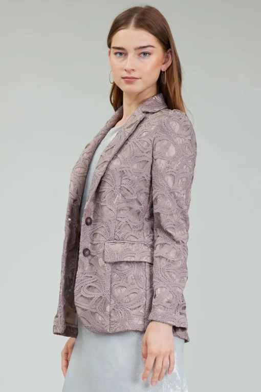 Lace Single Breasted Blazer
