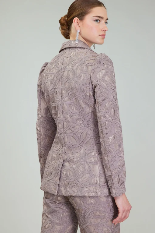 Lace Single Breasted Blazer