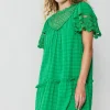 Lace Sleeve Mini Dress