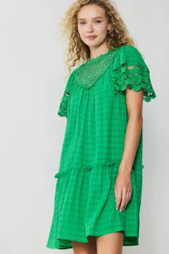 Lace Sleeve Mini Dress