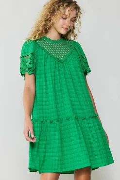 Lace Sleeve Mini Dress