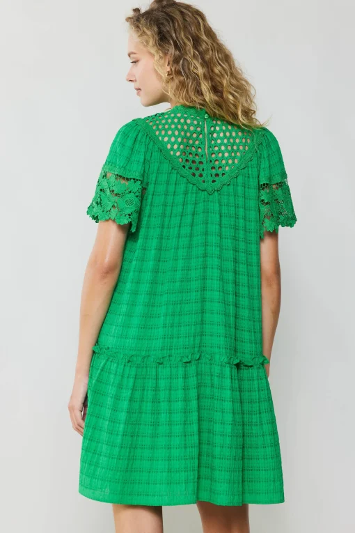 Lace Sleeve Mini Dress