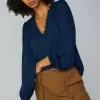 Lace Trim Blouse