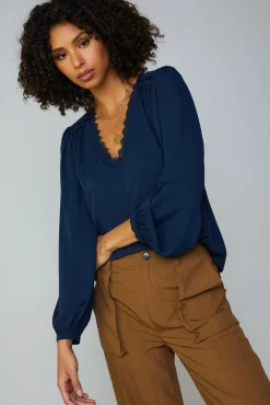 Lace Trim Blouse