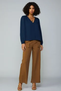 Lace Trim Blouse