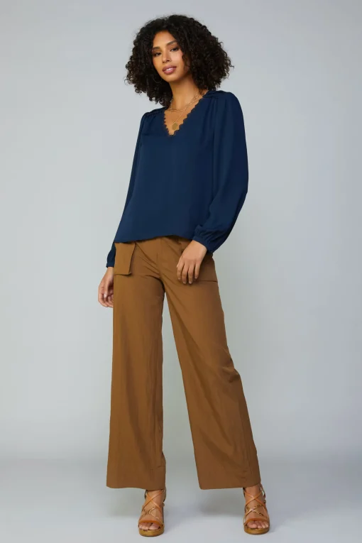 Lace Trim Blouse