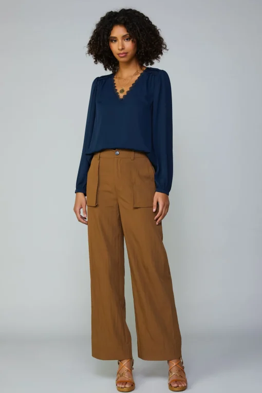 Lace Trim Blouse
