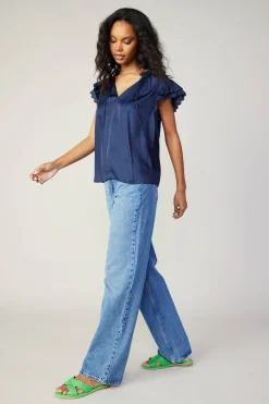 Layered Lace Sleeve Top