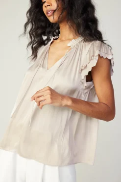 Layered Lace Sleeve Top