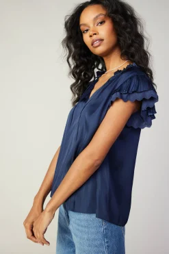 Layered Lace Sleeve Top