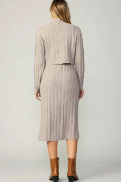 Layered Sweater Midi Dress