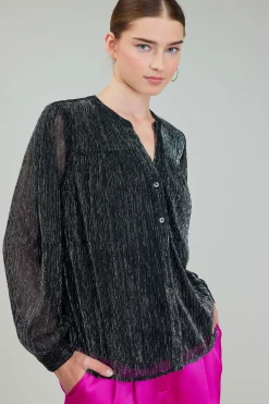 Lurex Buttonup Blouse