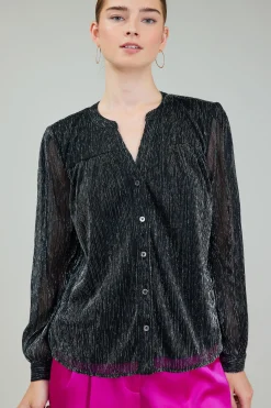 Lurex Buttonup Blouse