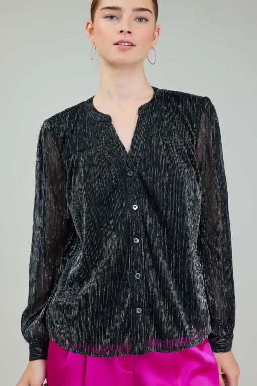 Lurex Buttonup Blouse