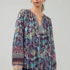 Lurex Floral Blouse