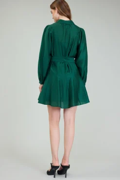 Lustrous Belted Mini Dress