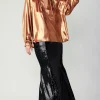 Lustrous Cuffed Blouse