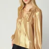 Lustrous Cuffed Blouse