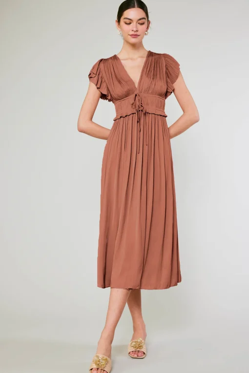 Mara Pleated Maxi Dress