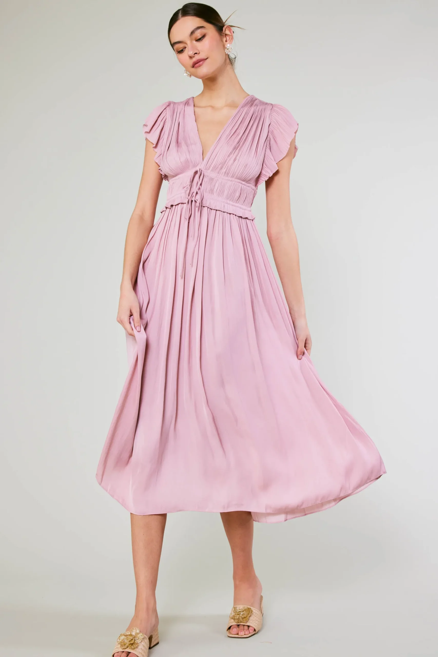 Mara Pleated Maxi Dress