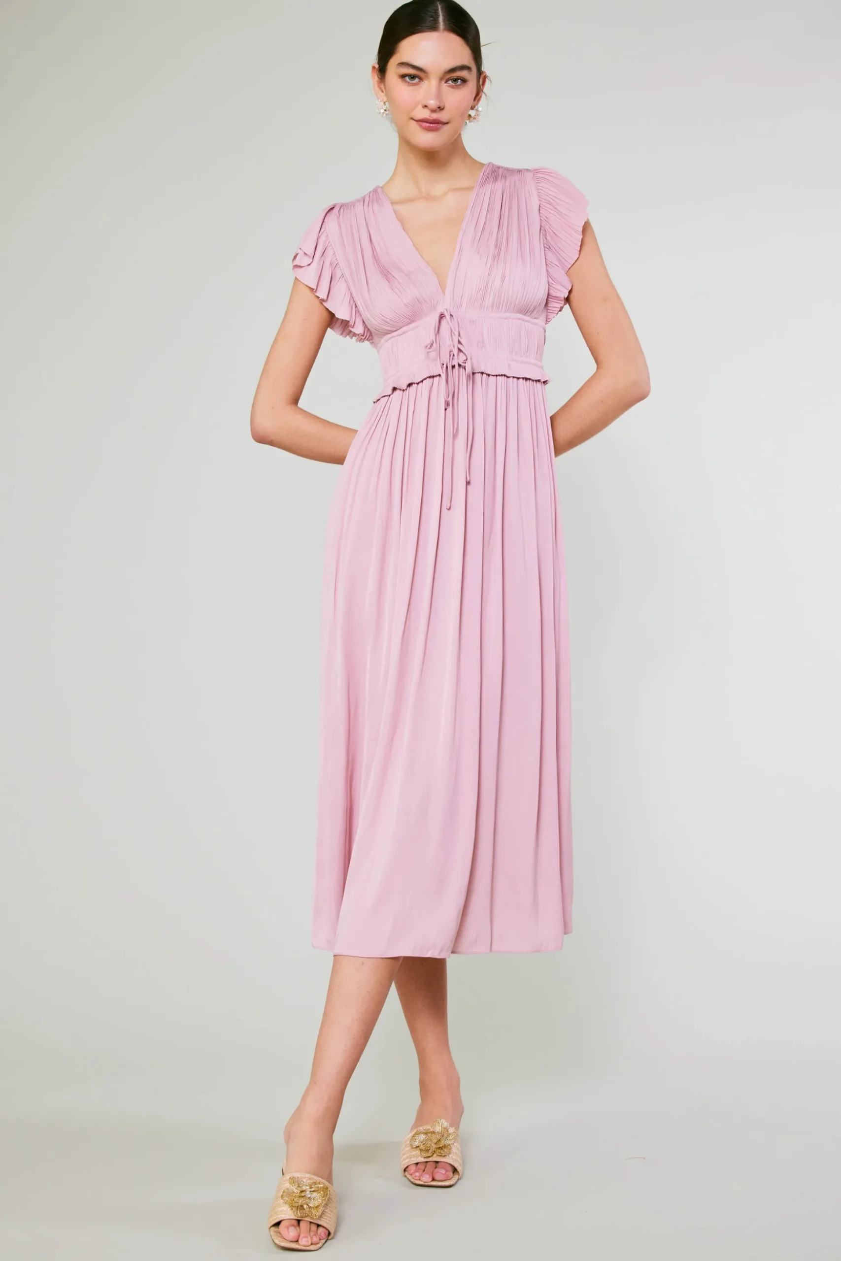 Mara Pleated Maxi Dress