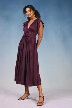 Mara Pleated Maxi Dress