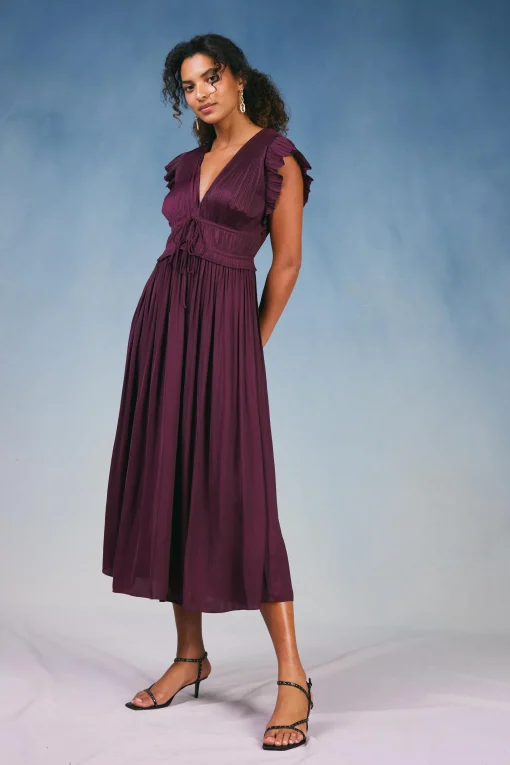 Mara Pleated Maxi Dress
