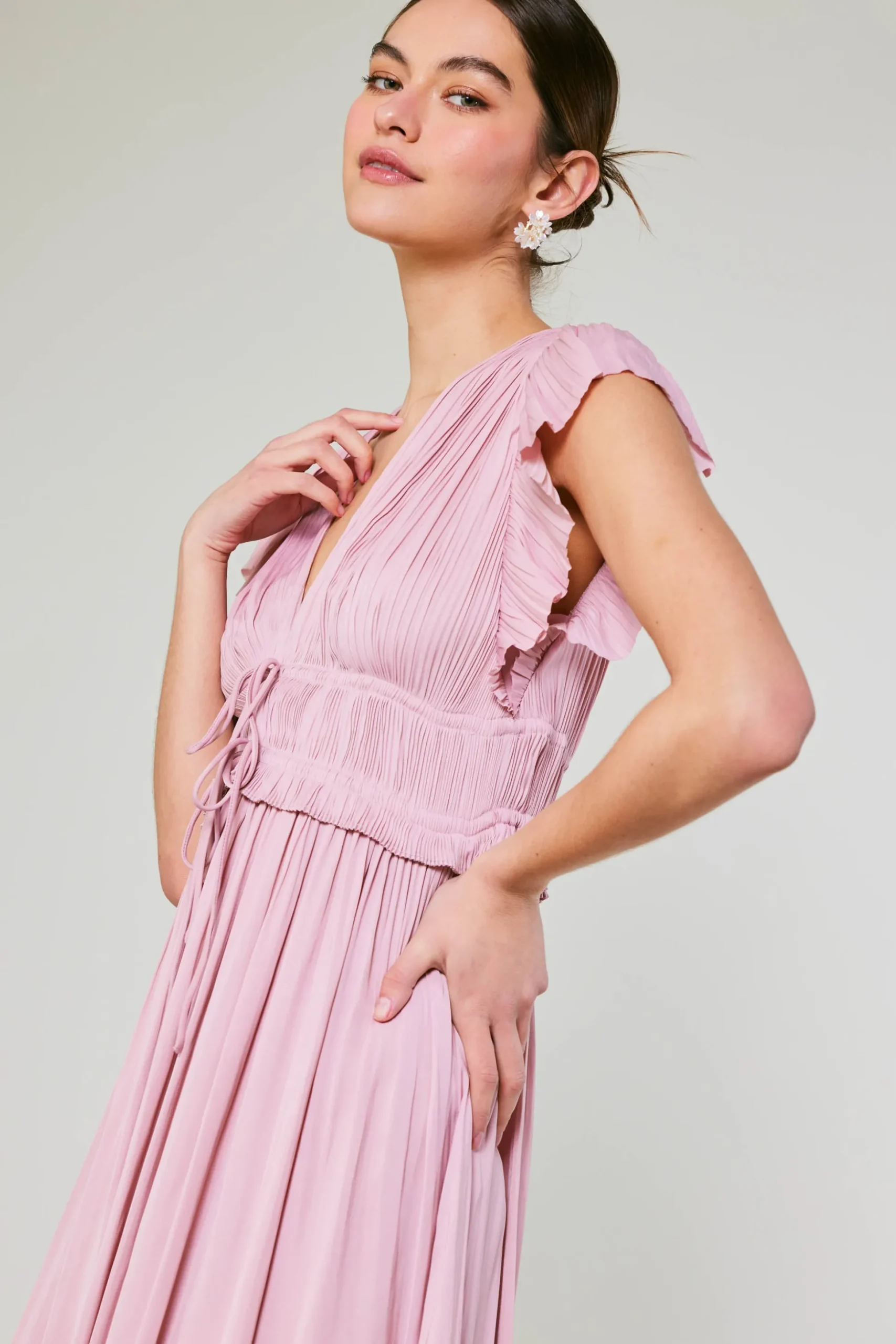 Mara Pleated Maxi Dress