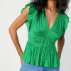 Mara Pleated Sleeveless Blouse