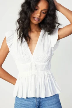 Mara Pleated Sleeveless Blouse