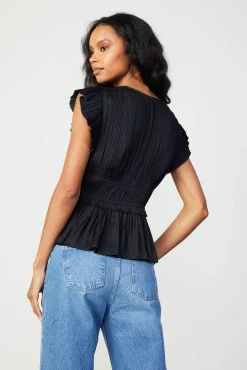 Mara Pleated Sleeveless Blouse