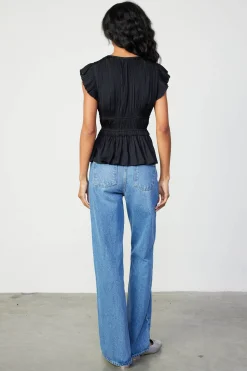 Mara Pleated Sleeveless Blouse