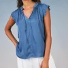 Margot Pleated Sleeve Blouse