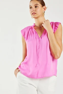 Margot Pleated Sleeve Blouse