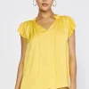 Margot Pleated Sleeve Blouse