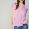 Margot Pleated Sleeve Blouse