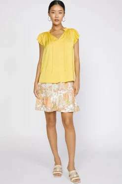 Margot Pleated Sleeve Blouse