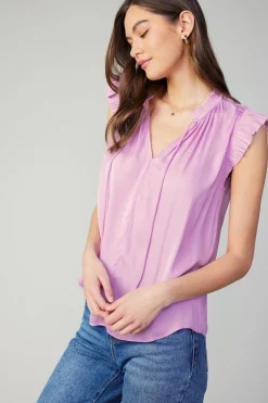 Margot Pleated Sleeve Blouse