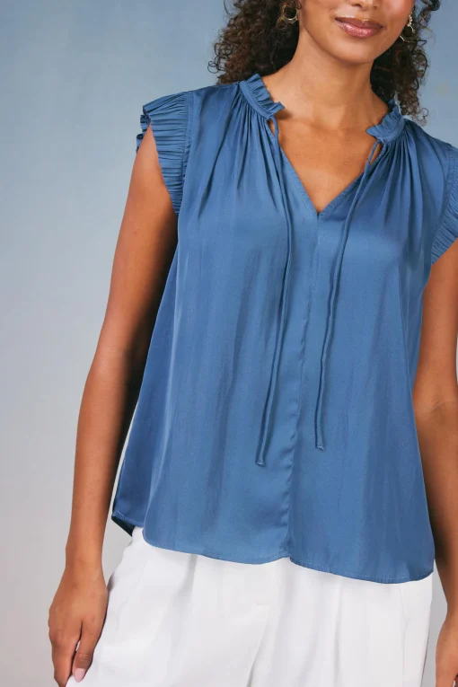 Margot Pleated Sleeve Blouse