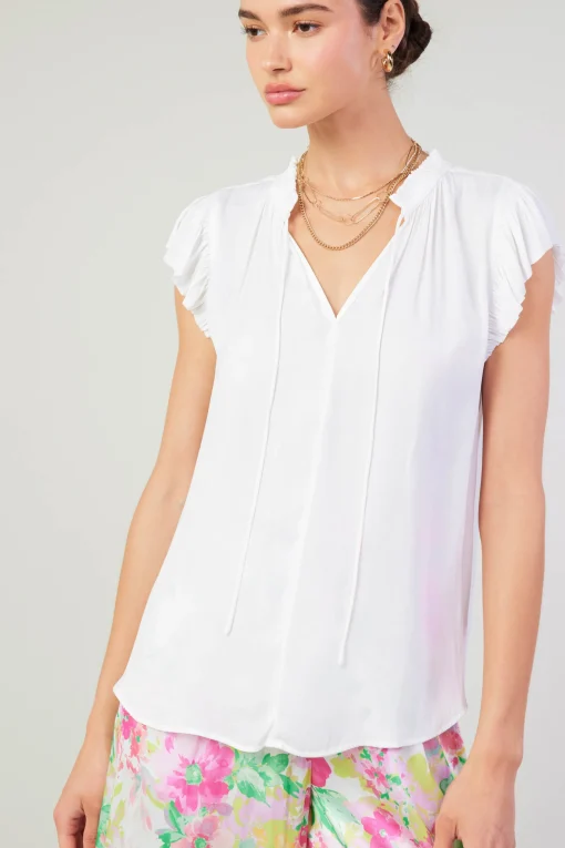 Margot Pleated Sleeve Blouse