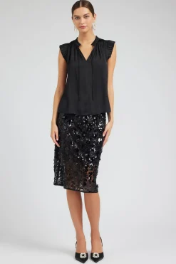 Margot Pleated Sleeve Blouse