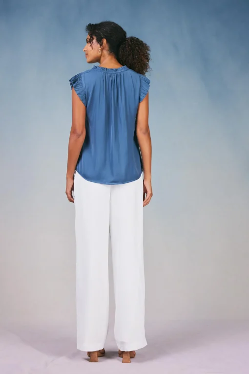 Margot Pleated Sleeve Blouse