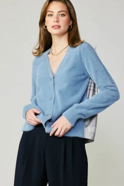 Metallic Contrast Cardigan
